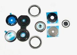 Oczko Aparatu Szkło Kamery Redmi 13 w Obudowie ze srebrnymi pierścieniami