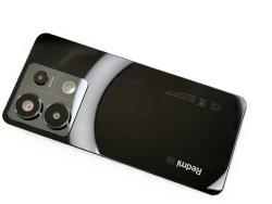 Klapka Baterii Xiaomi Redmi Note 13 Pro 5G Czarna - Kompletna ze szkłem aparatu i taśmą montażową