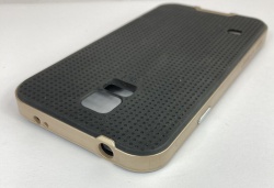 Etui Pokrowiec z Ramką Samsung S5 G900 / S5 Neo G903F Złoty