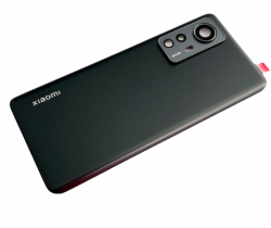 Klapka Baterii Xiaomi 12 / 12x Grey 2201123G, 2112123AC, 2201123C z oczkiem aparatu - kompletna